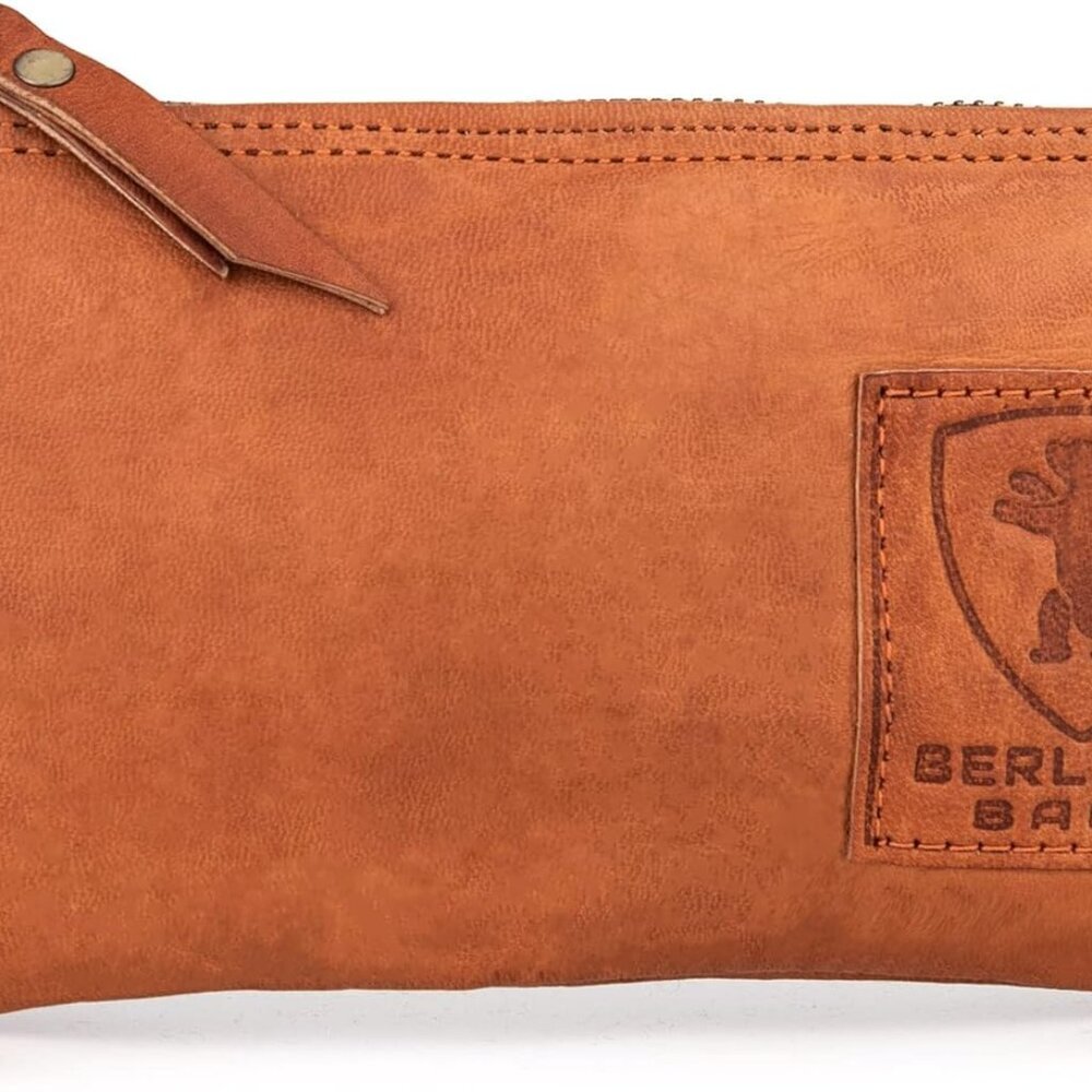 Vintage Leather Pencil Case, Pen Pouch for Work and University, for Men and Wome